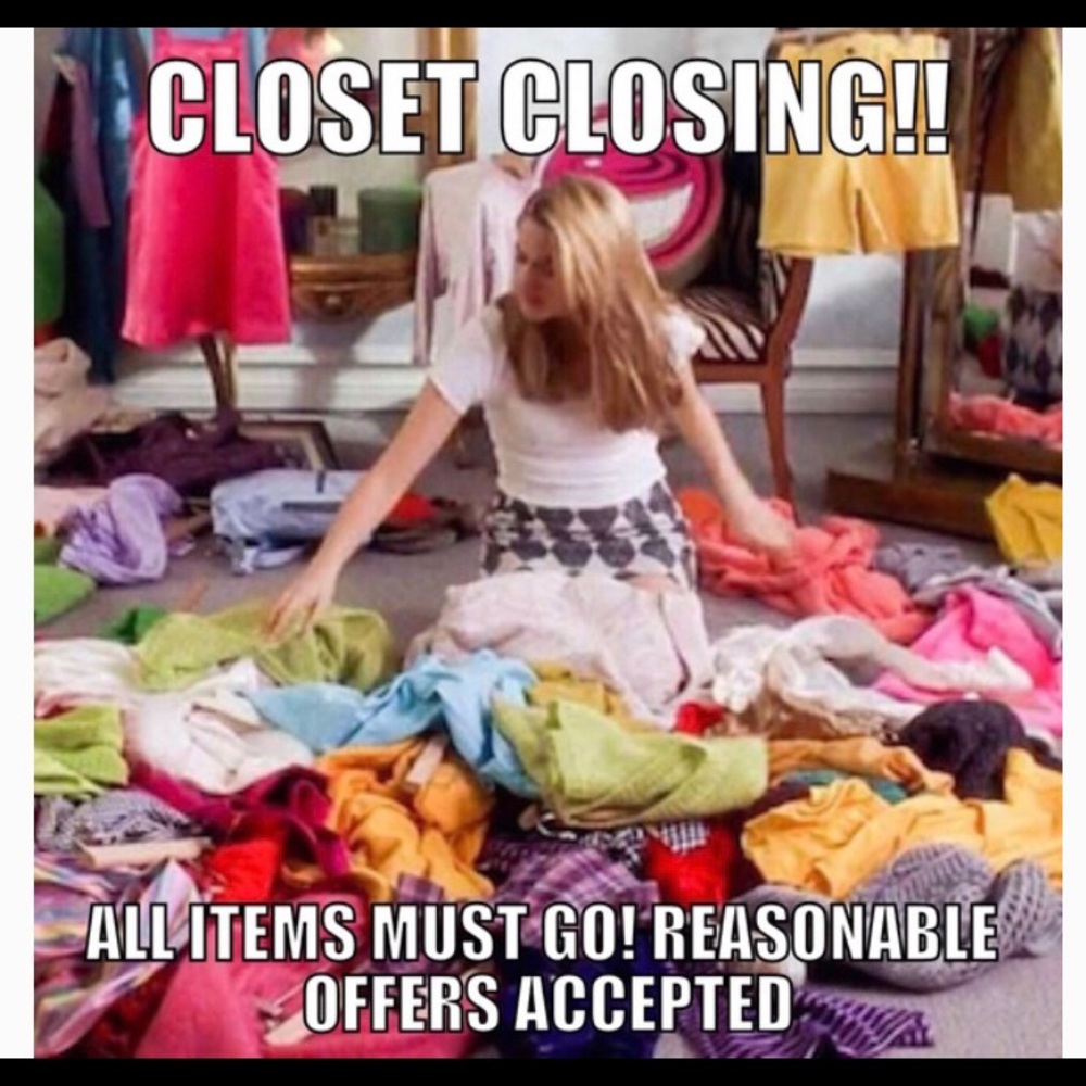 Closet closing this weekend!